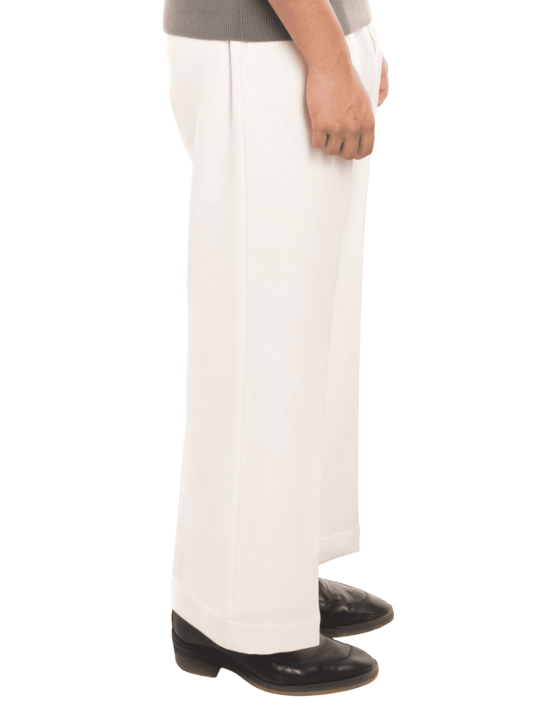 RIATA | Wide-Leg Trousers in Ivory