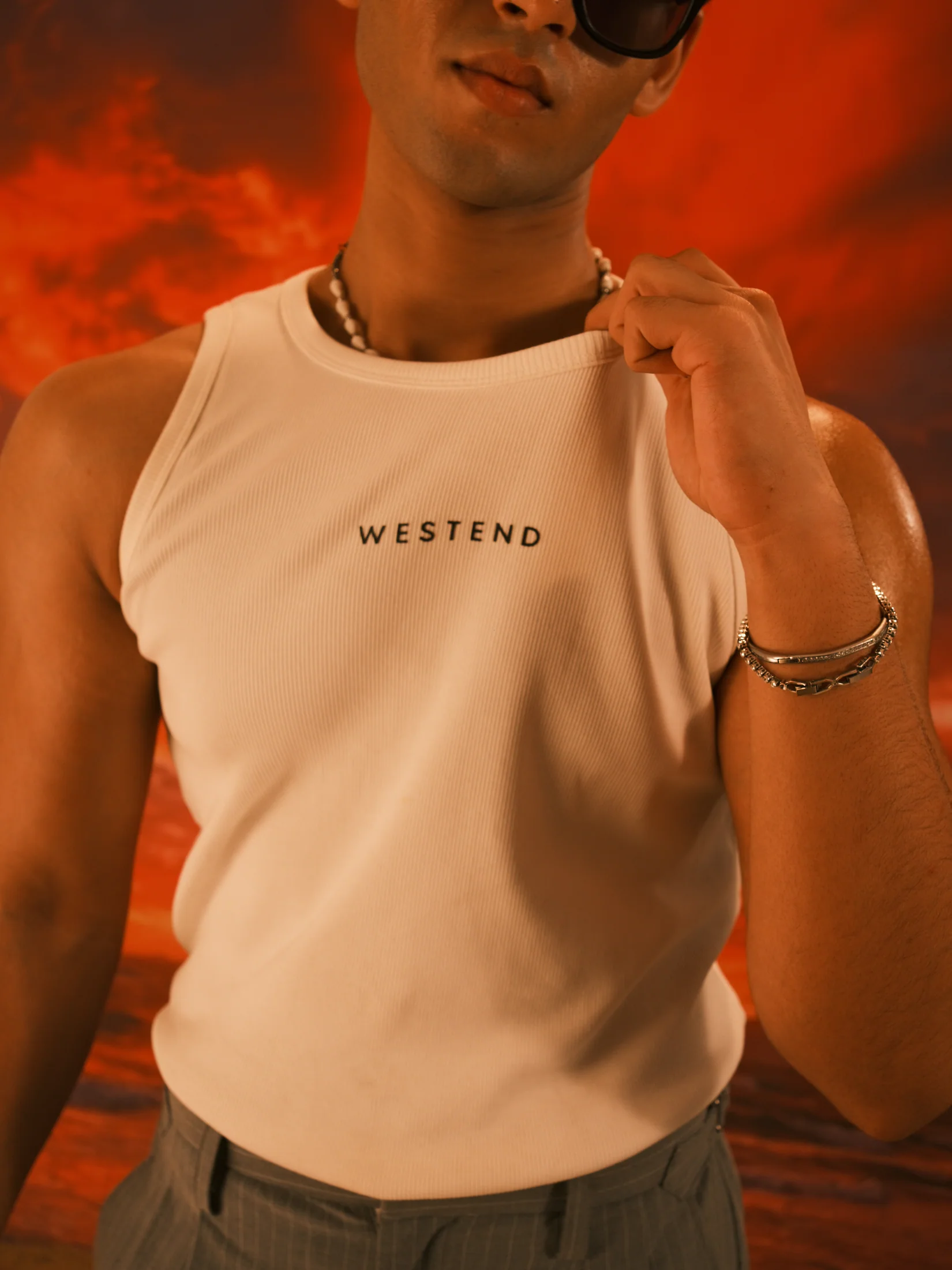 ARIA Rib Tank in White Logo - View 5